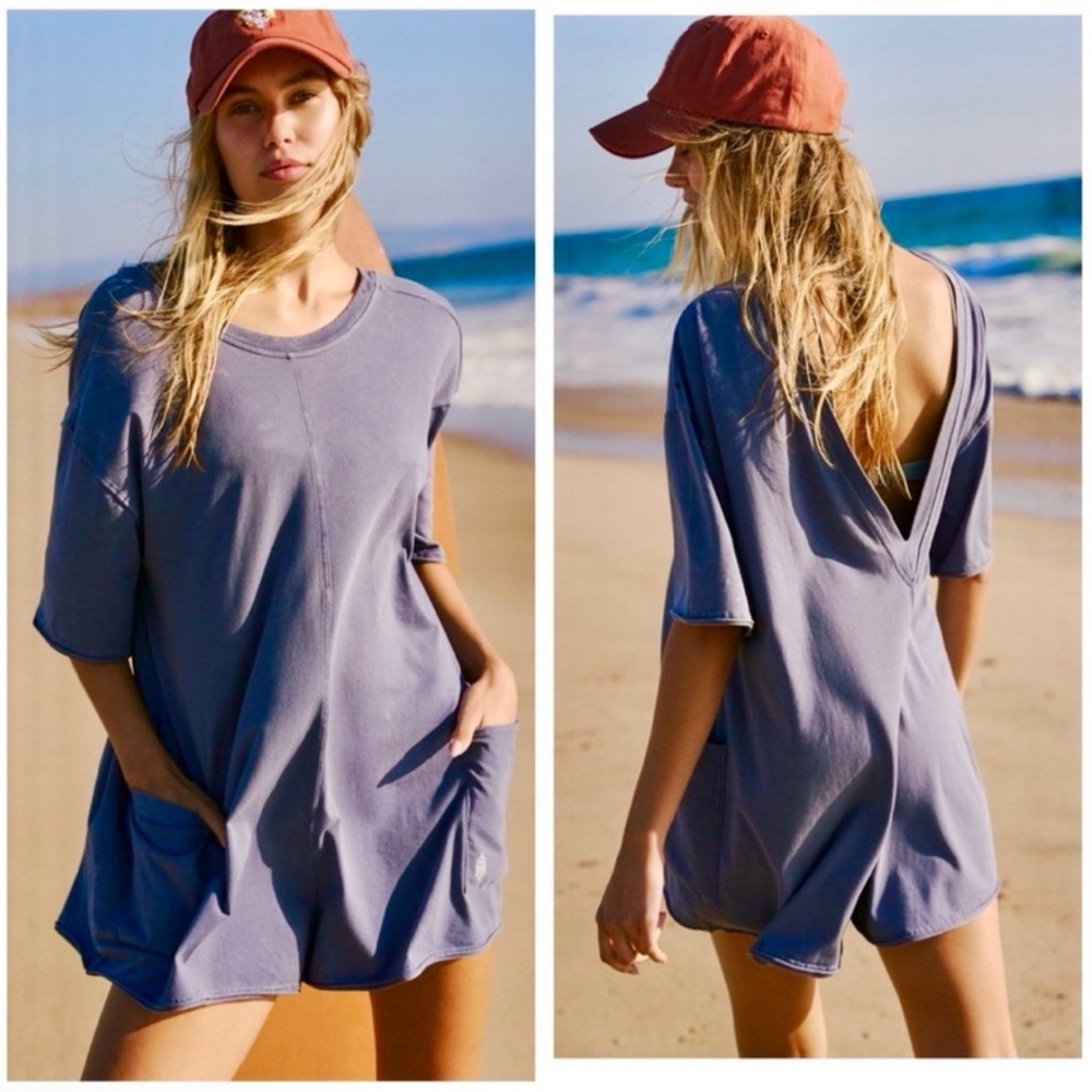 Free people hot shot tee romper